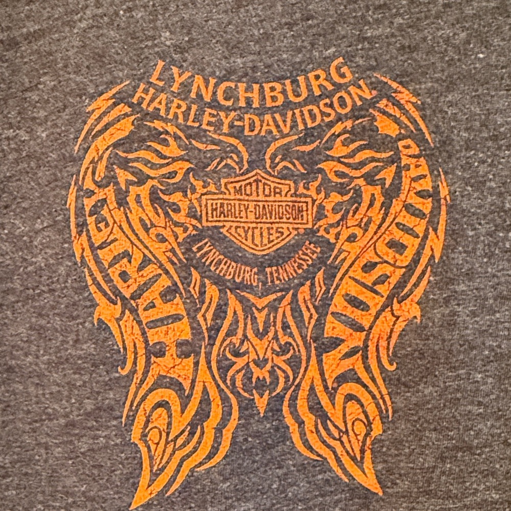 Harley-Davidson Women's Black and Orange Graphic Tank - Picture 4 of 5